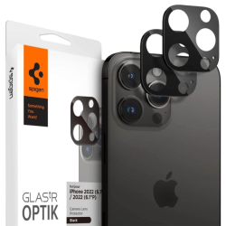 Pellicola Lente Spigen Optik iPhone 16/15/14 Pro/Max 2PZ (nero)