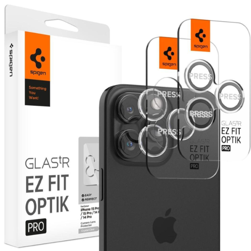 Pellicola Lente Spigen Fir Optik iPhone 16/15/14 Pro/Max 2PZ (nero)