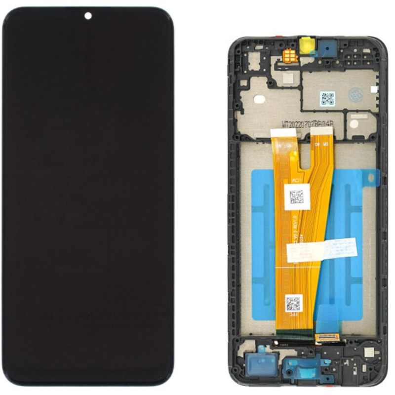 Display Service Pack Samsung A045F (Black - Con frame)