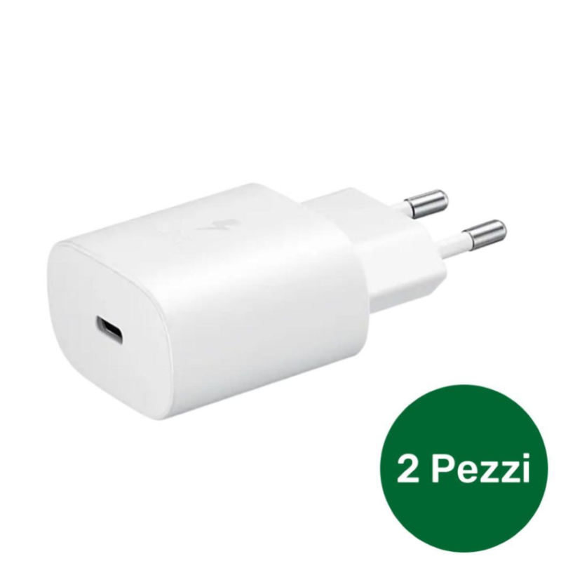 Alimentatore 25W Multipack 2 (Bulk - Type C - Bianco)
