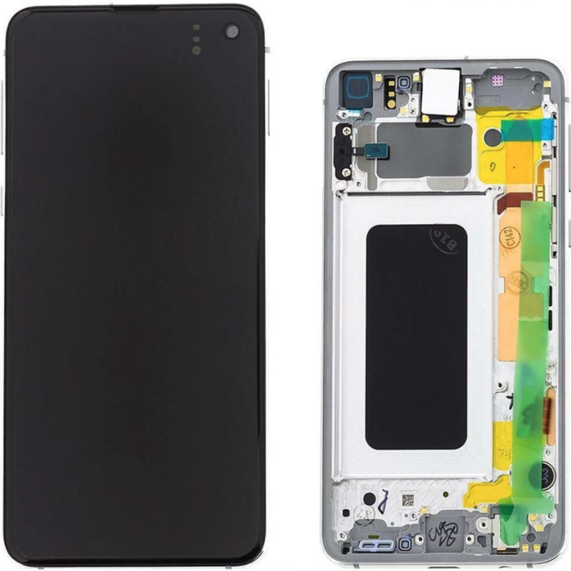 Display Service Pack Samsung G970F (Prism White - Con frame)