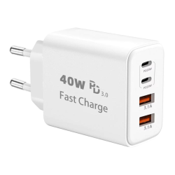 Alimentatore 40W Fast Charging (Bulk - Dual Type-C)