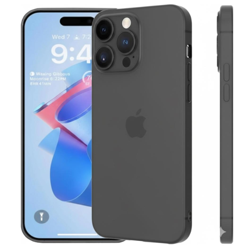 Custodia TPU Slim iPhone 16 Pro Max (Nero)