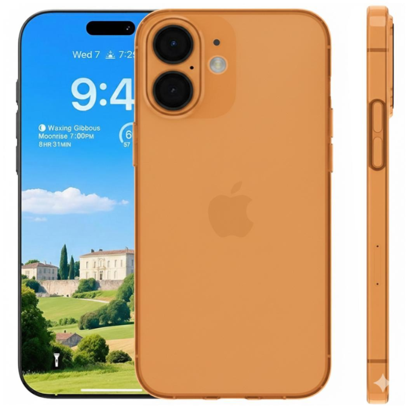 Custodia TPU Slim iPhone 17 (Arancione)