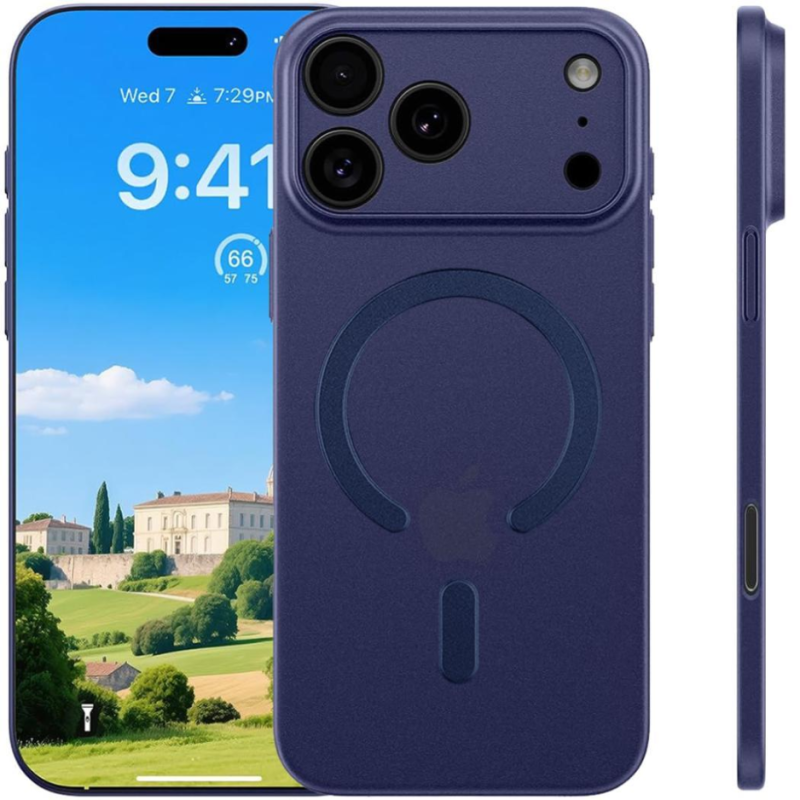 Custodia TPU Slim iPhone 17 Pro Max (Blu - MagSafe)