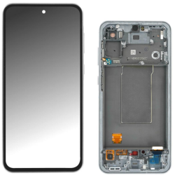 Display Service Pack Samsung A566B (Graphite Black - Con frame - Assem