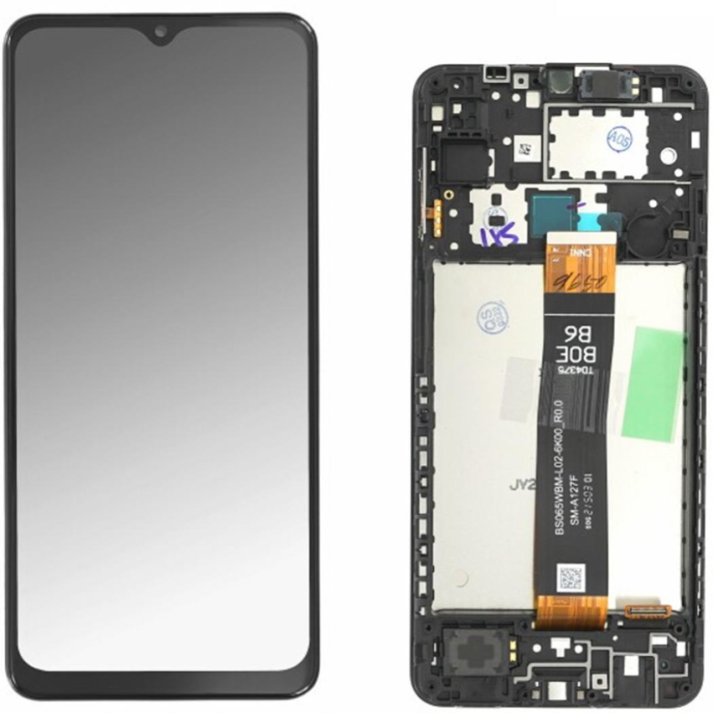 Display Service Pack Samsung A127F (Black - Con frame)