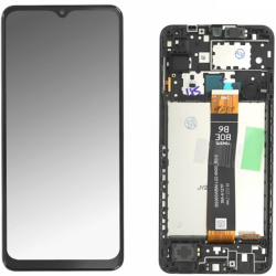Display Service Pack Samsung A127F (Black - Con frame)