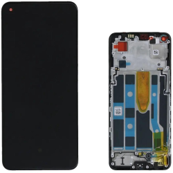 Display Service Pack Oppo Reno7 5G/Find X5 Lite (Black - Con frame)