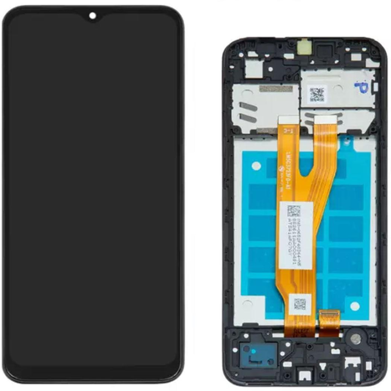 Display Service Pack Samsung A032F (Black - Con frame)