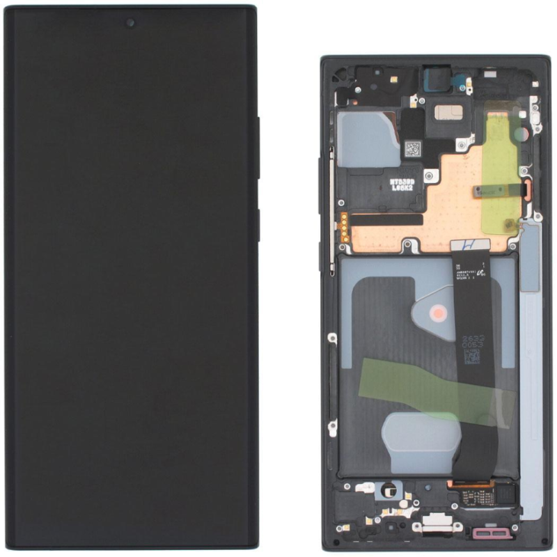 Display Service Pack Samsung N986B/N985F (Mystic Black - Con frame)
