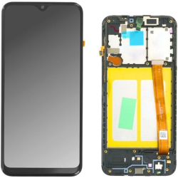 Display Service Pack Samsung A202F (Black - Con frame)