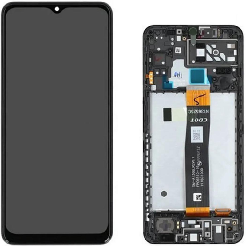 Display Service Pack Samsung A047F (Black - Con frame)