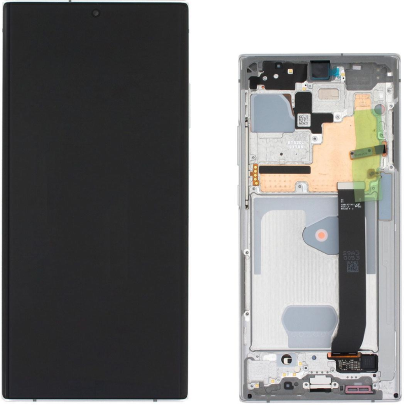 Display Service Pack Samsung N985F/N986F (Mystic White - Con frame - S