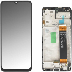 Display Service Pack Samsung A235F (Black - Con frame)