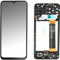 Display Service Pack Samsung A137F (Black - Con frame)