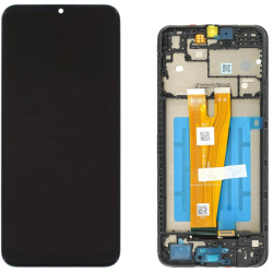 Display Service Pack Samsung A045F (Black - Con frame)