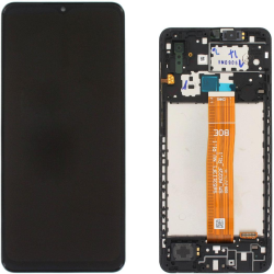 Display Service Pack Samsung A022F (Black - Con frame)