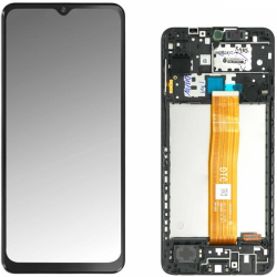 Display Service Pack Samsung A125F (Black - Con frame)