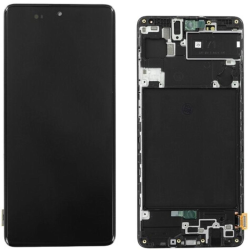 Display Service Pack Samsung A715F (Black - Con frame)