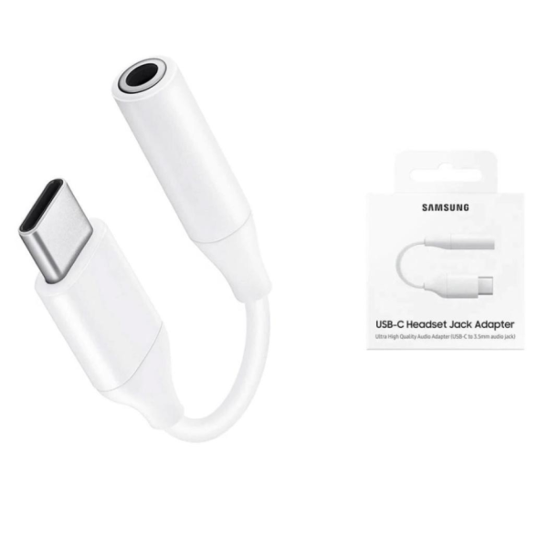 Adattatore per Samsung (Blister - Type-C/Jack 3.5 mm - Bianco)