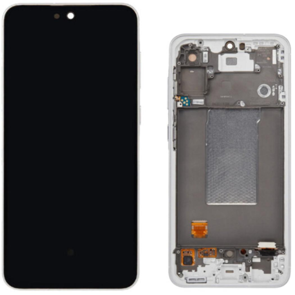 Display Service Pack Samsung A566B (Light Gray - Con frame - Assembled