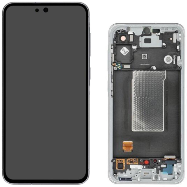 Display Service Pack Samsung A566B (Olive Green - Con frame - Assemble
