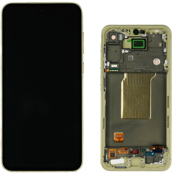 Display Service Pack Samsung A556B (Yellow Lemon - Con frame - Assembl