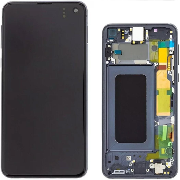 Display Service Pack Samsung G970F (Prism Black - Con frame)
