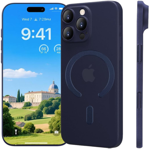 Custodia TPU Slim iPhone 15 Pro (Blu - MagSafe)