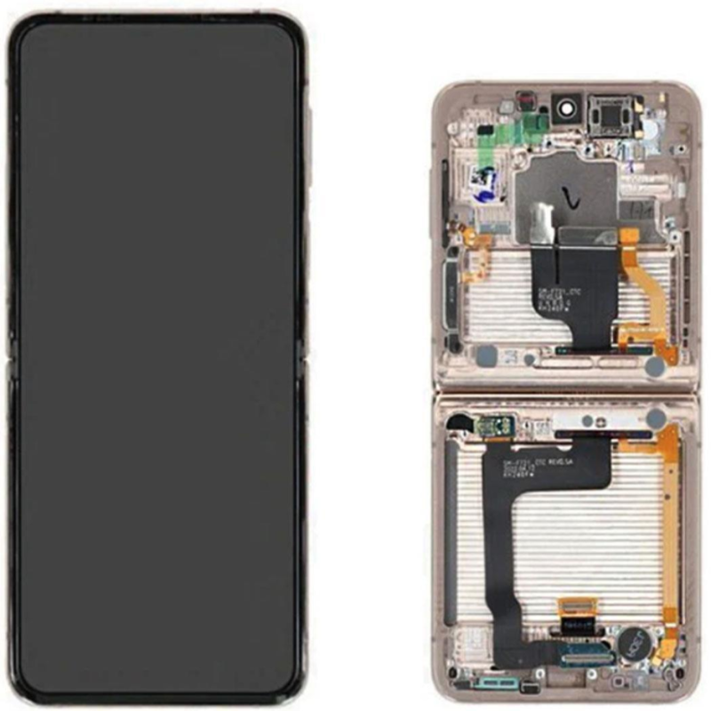 Display Service Pack Samsung F721B (Gold - Con frame  - Inner)