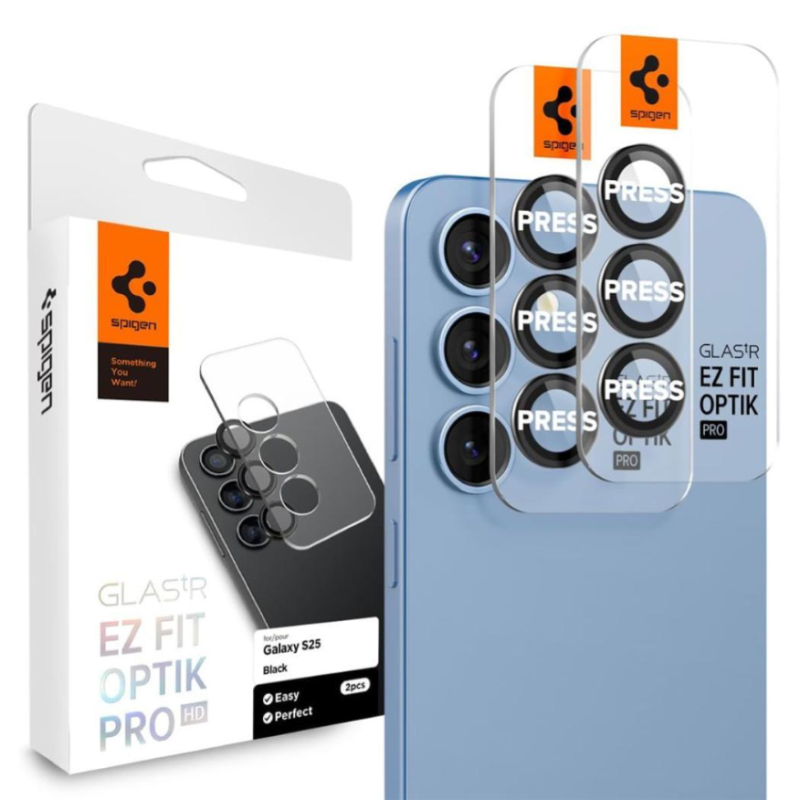 Pellicola Lente Spigen R EZ Fit Optik ProSamsung Galaxy S25 2PZ (nero) Pellicola Lente Spigen R EZ Fit Optik ProSamsung Galaxy S25 2PZ (nero)