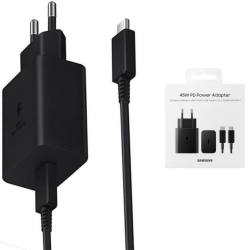 Kit Alimentatore 45W + Cavo dati (Blister - Type-C/Type-C - Nero)