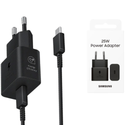 Kit Alimentatore 25W + Cavo dati (Blister - Type C/Type C - Nero)