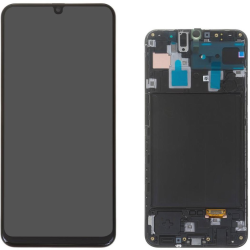 Display Service Pack Samsung A305F (Black - Con frame)