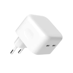 Alimentatore compatibile 35W quadrato (Blister - 2x Type-C/Type-C - Bi