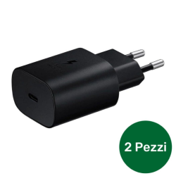 Alimentatore per Samsung 25W Multipack 2 (Bulk - Type C - Nero)
