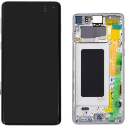 Display Service Pack Samsung G973F (Prism White - Con frame)